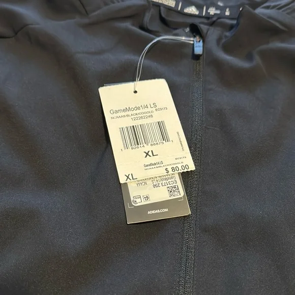 Adidas Arizona State GameMode Windbreaker Jacket Black 1/2 Zip XL NWT - Picture 7 of 13